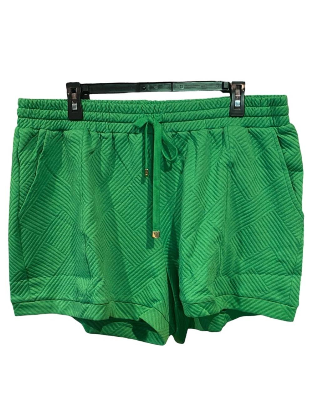 Umgee Boutique Style Green Drawstring Shorts Womens Plus Size 2XL NWT